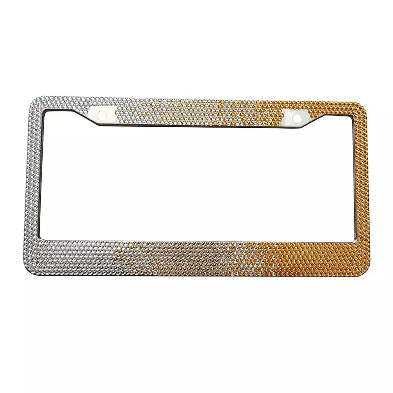 Gradient Rhinestone License Plate Frame