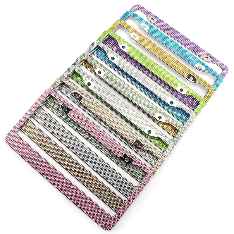 Pastel Rhinestone License Plate Frame