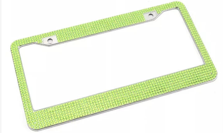 Pastel Rhinestone License Plate Frame
