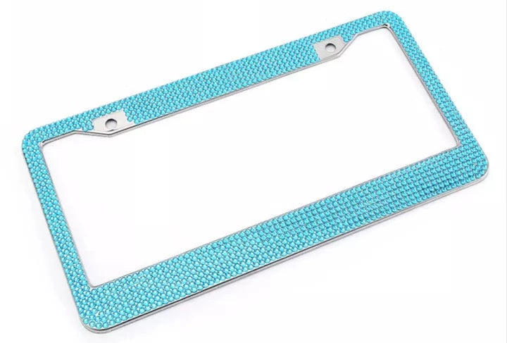 Pastel Rhinestone License Plate Frame