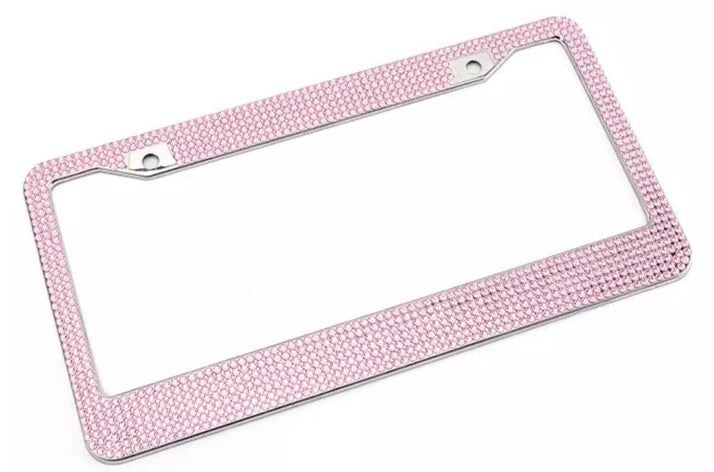 Pastel Rhinestone License Plate Frame