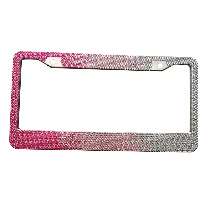Gradient Rhinestone License Plate Frame