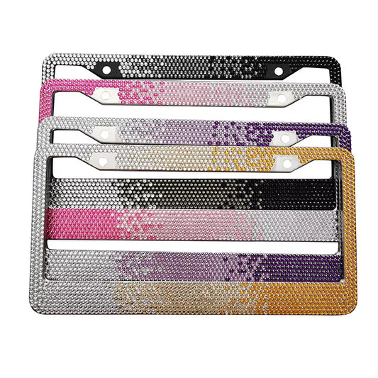 Gradient Rhinestone License Plate Frame